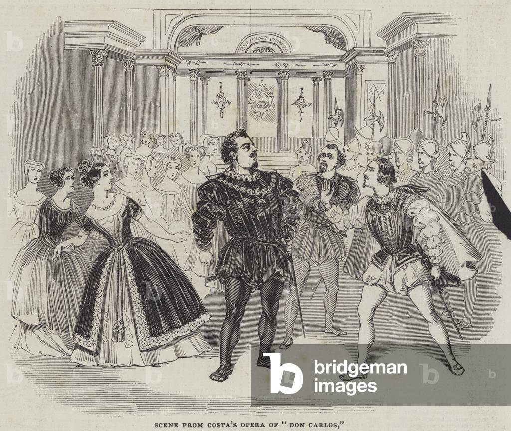 Scena da Costa Opera di «Don Carlos» (incisione)