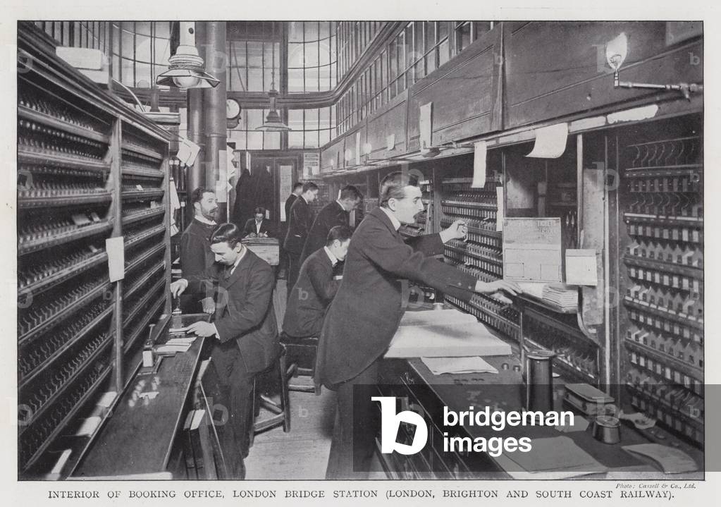 Image of Interior of booking office, London Bridge Station, London