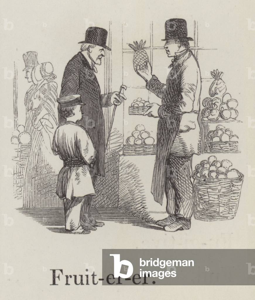 "Fruiterer (Gravur)" von English School