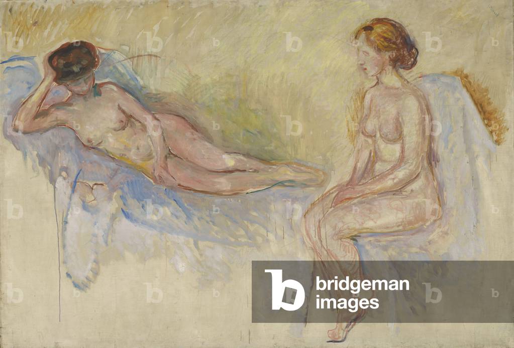 Zwei Akte, c.1902-3 (Öl auf Leinwand)