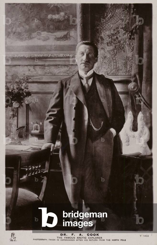 Frederick Cook (1865-1940), amerikanischer Arzt und Entdecker (s/w Foto)