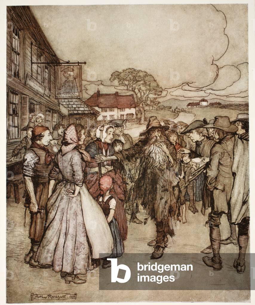 "«Si accalcarono intorno a lui" 1910 di Arthur Rackham