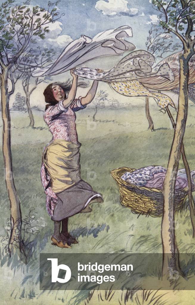 Illustration for The Merry Wives of Windsor (colour litho) by Hugh Thomson