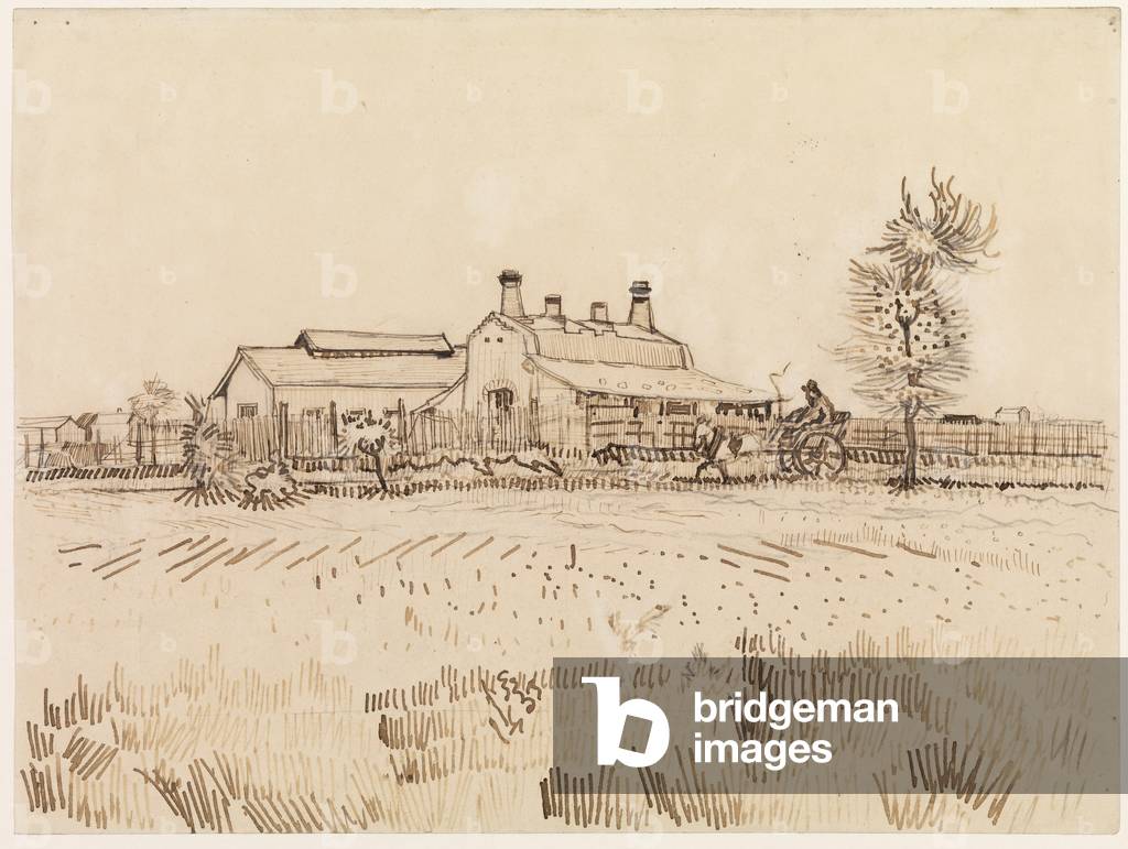 Eine Fliesenfabrik, 1888 (März) (Stift & braune Tinte über Bleistift auf Wove Papier)