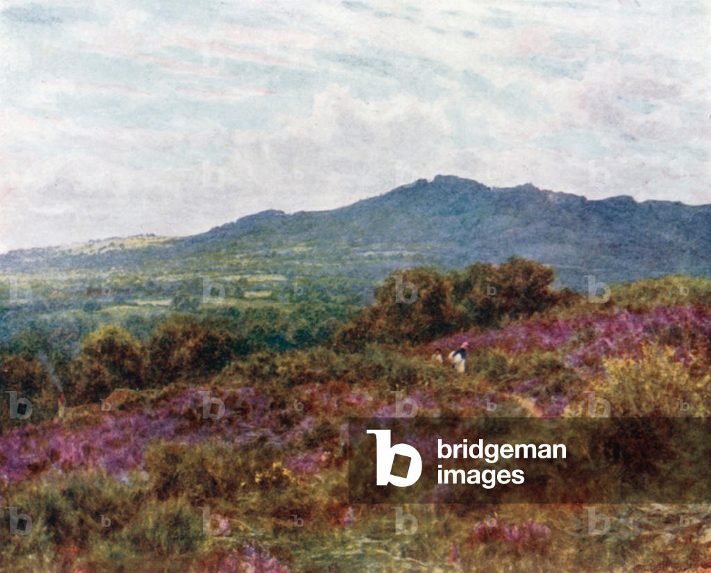 Hindhead da Witley Common (litografia a colori)