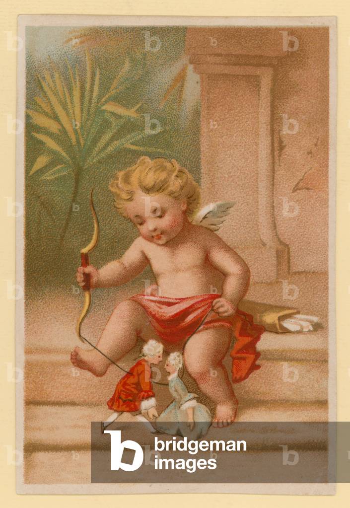 Putto spielen (chromolitho)