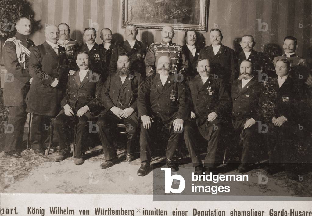 Immagine di Fotografia "Guglielmo di Wuerttemberg con i veterani" 1906