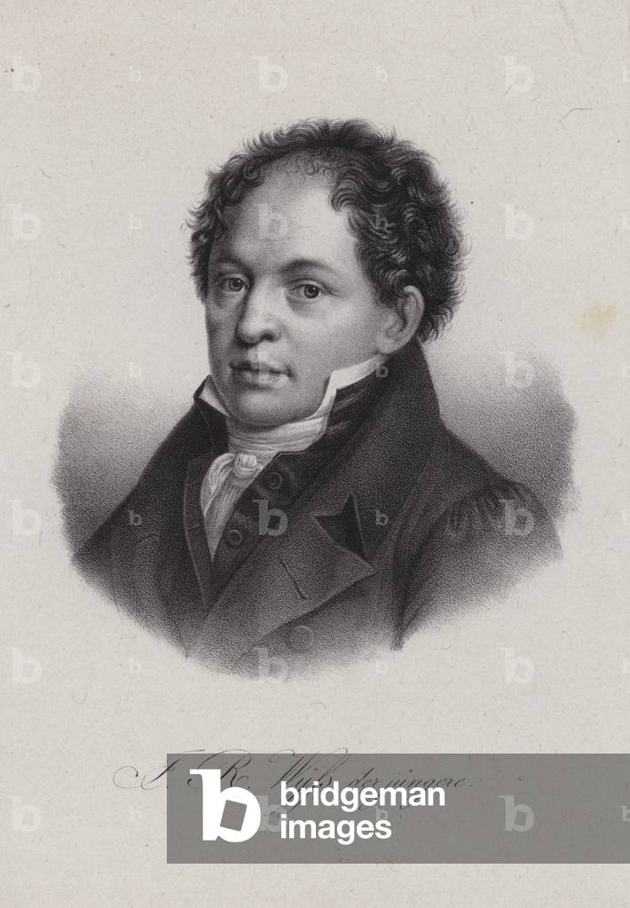 Johann Rudolf Wyss, scrittore svizzero (incisione)