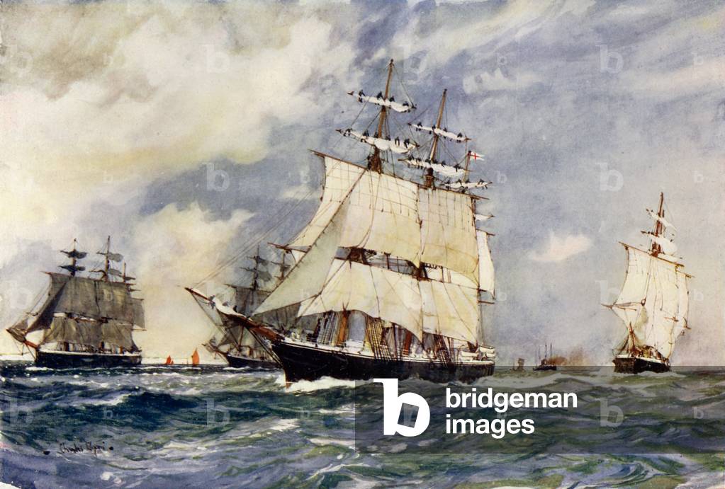 il vela formazione squadrone, 1899 (colore lito)