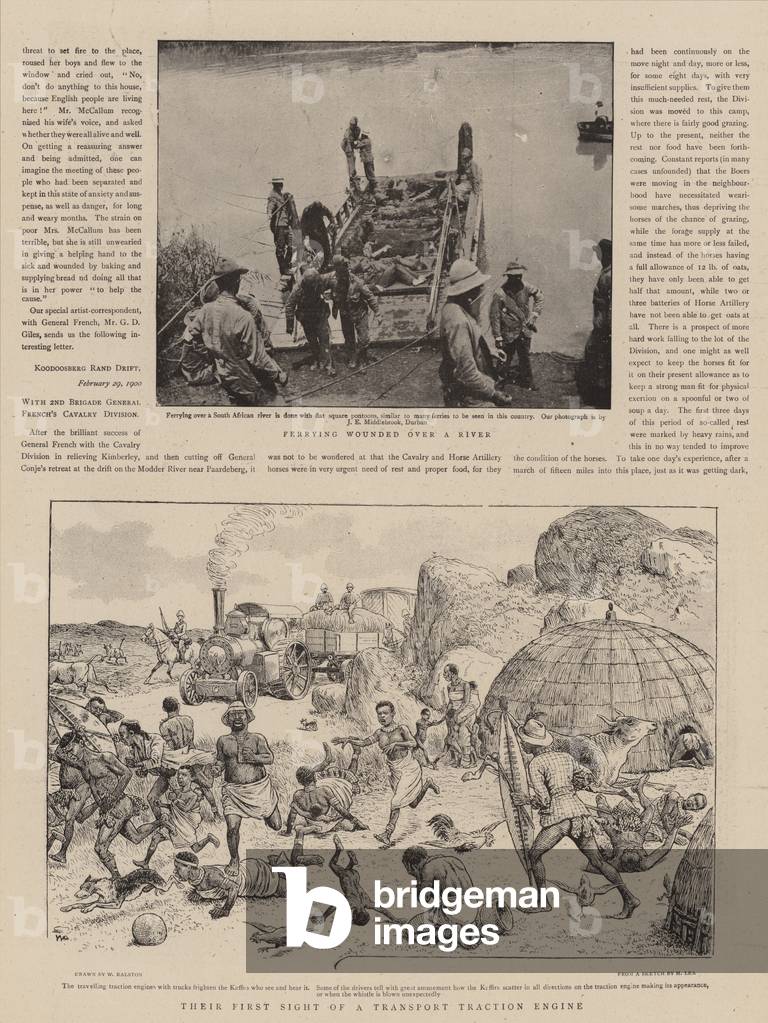 Image of Print depicting The War in South Africa (litho) by William Ralston, b/w
