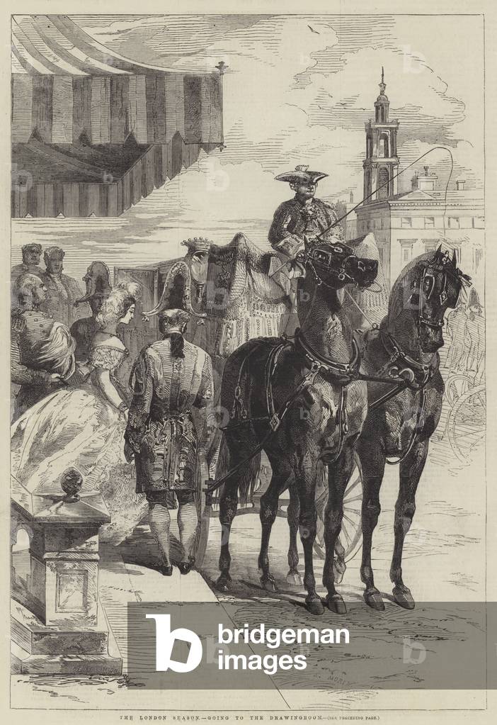 "la stagione londinese" 1856 di Edmond Morin, b/w