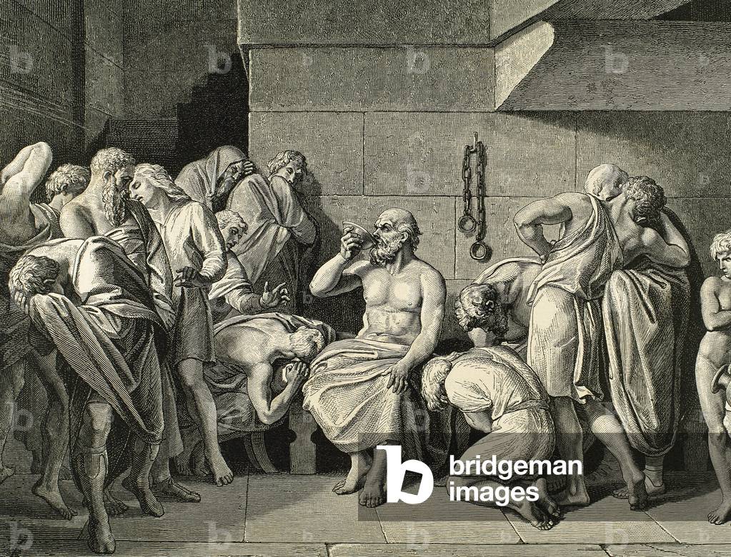 Socrate (c 469399 a.C.). Filosofo greco classico. Incisione.