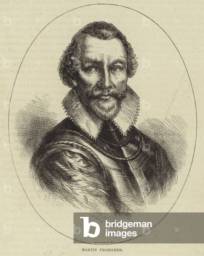 "Martin Frobisher (incisione)" di English School, b/w