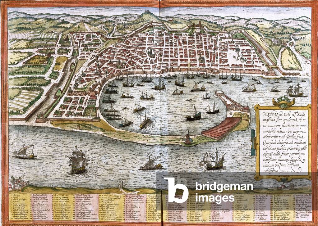 Immagine di Mappa & Pianta "Messina" 1572 di Franz Braun