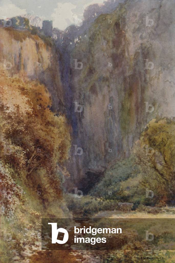 Peak Cavern Gorge by Ernest William Haslehust