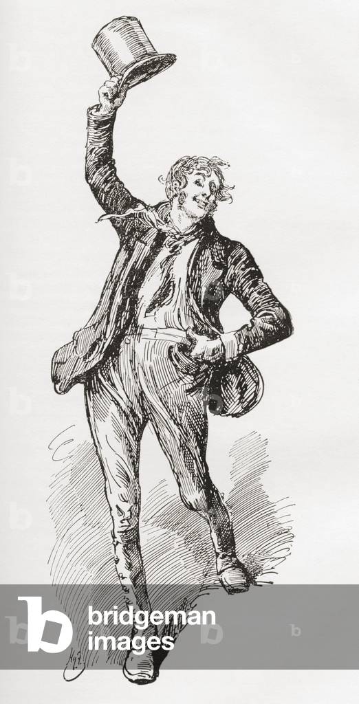 Bild von Buch "Mark Tapley. Illustration von Harry Furniss für den Roman Martin Chuzzlewit von Charles Dickens
