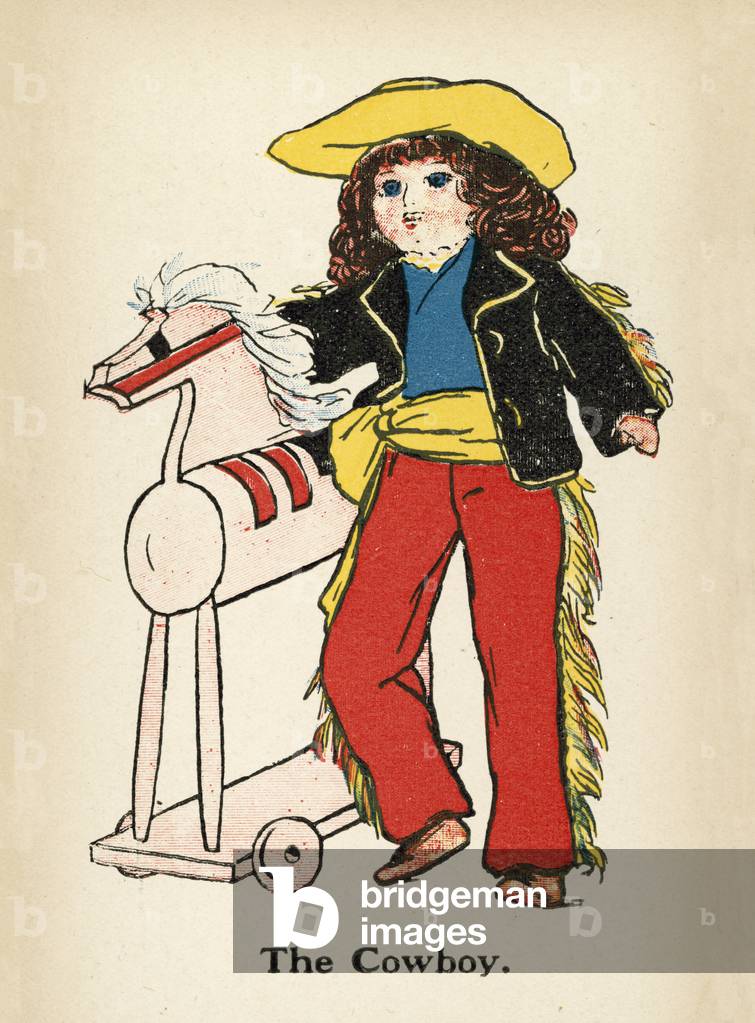 Dollies : Le Cowboy (couleur litho) par Ruth Cobb