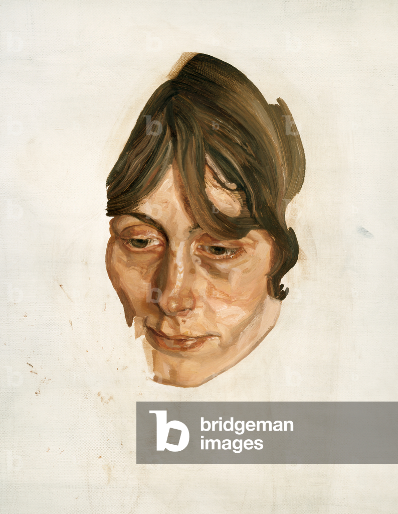 Mädchenkopf, c.1973-74 (öl auf leinwand)