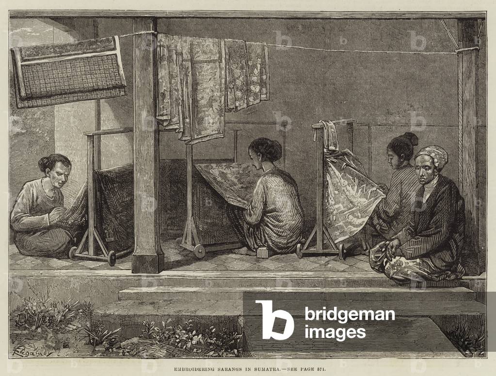 Ricamo Sarang in Sumatra (incisione)