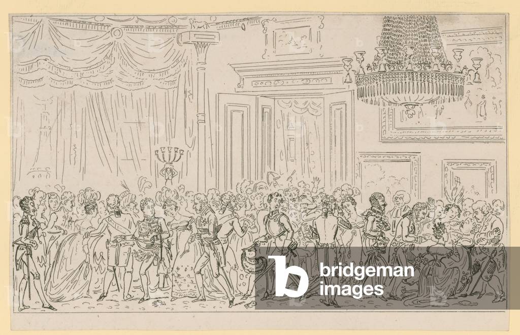 "Szene des Londoner Lebens (Gravur)" von English School, b/w