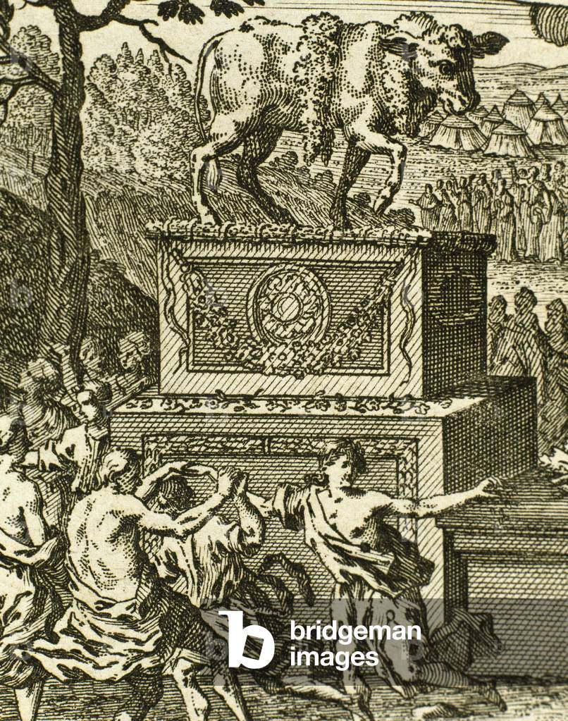 "Die Anbetung des Goldenen Kalbs (Gravur)"