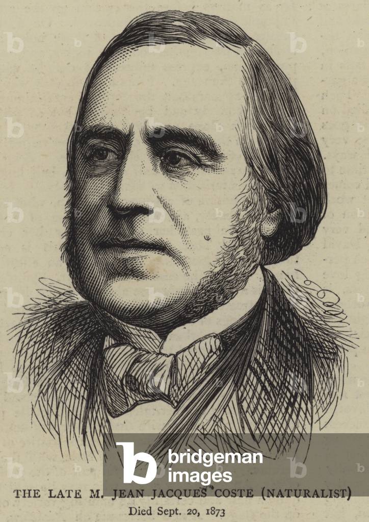 Le feu M Jean Jacques Coste, naturaliste (gravure)