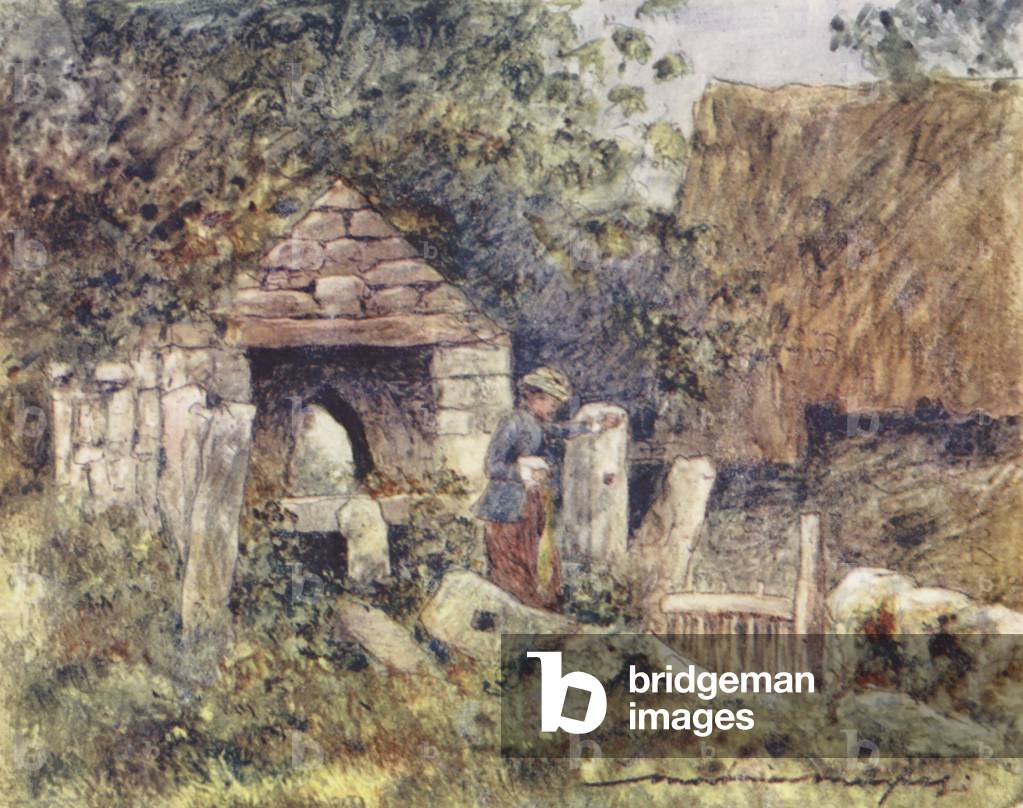 Bild von Druck "An der Seite einer Farm (Farblitho)" 1901 von Mortimer Ludington Menpes