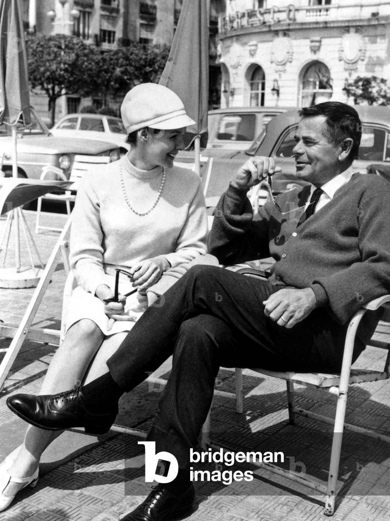 Bild von Fotografie "Filmfestival von Cannes: Glenn Ford und seine Frau Kathy Hayes" 1966, b/w