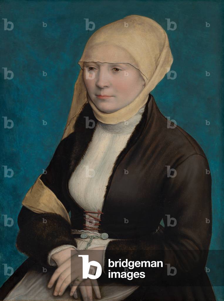 Bild von Gemälde "Porträt einer Frau aus Süddeutschland" 1520 von Hans Holbein the Younger
