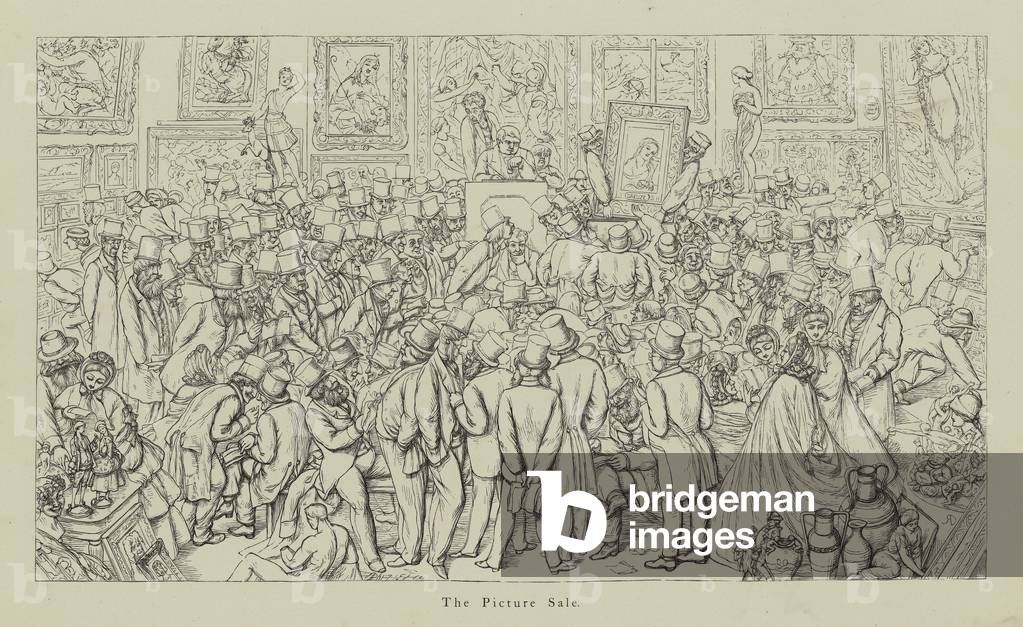 "Der Picture Sale (Gravur)" 1900 von Richard Doyle