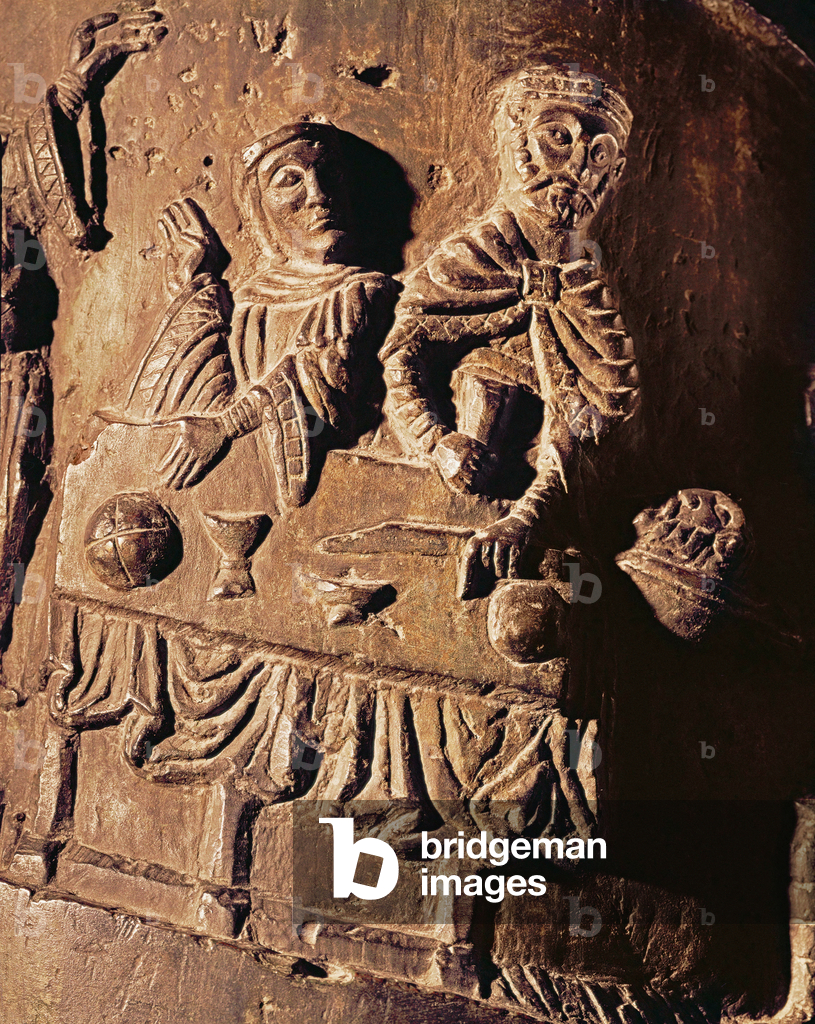 Erode Antipa, sua moglie Erodiade e San Giovanni Battista (bronzo)