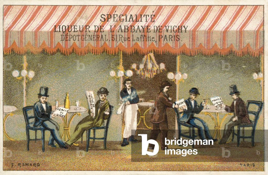 "Café-Szene (Chromolitho)" 1801 von French School