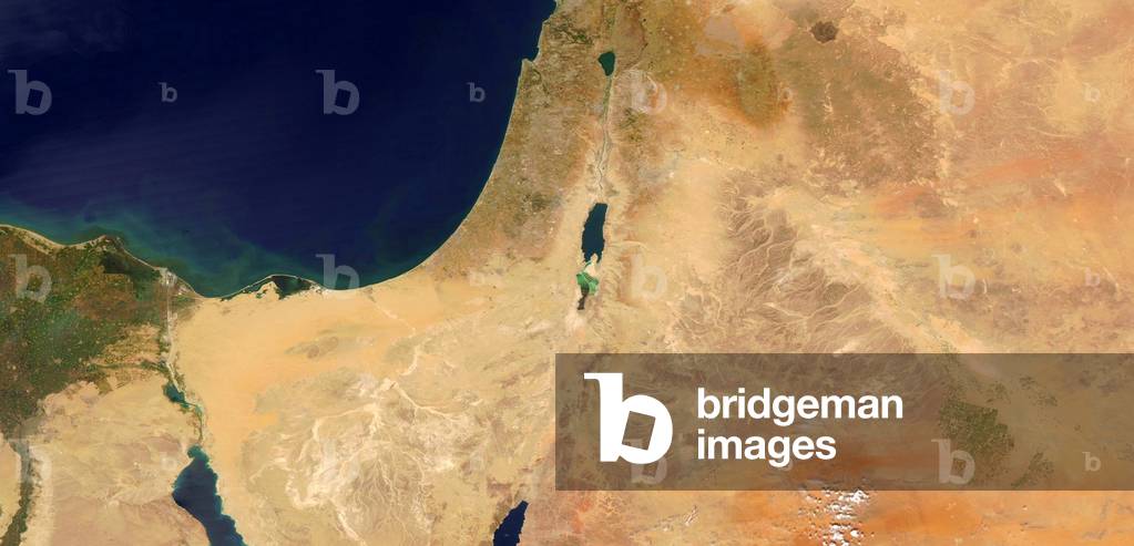 Api Hiani Image of Satellite image showing the Sinai and Negev regions and the