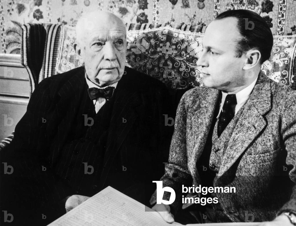 Image of Music Richard Strauss Paul Sacher, 1945 (b/w photo)