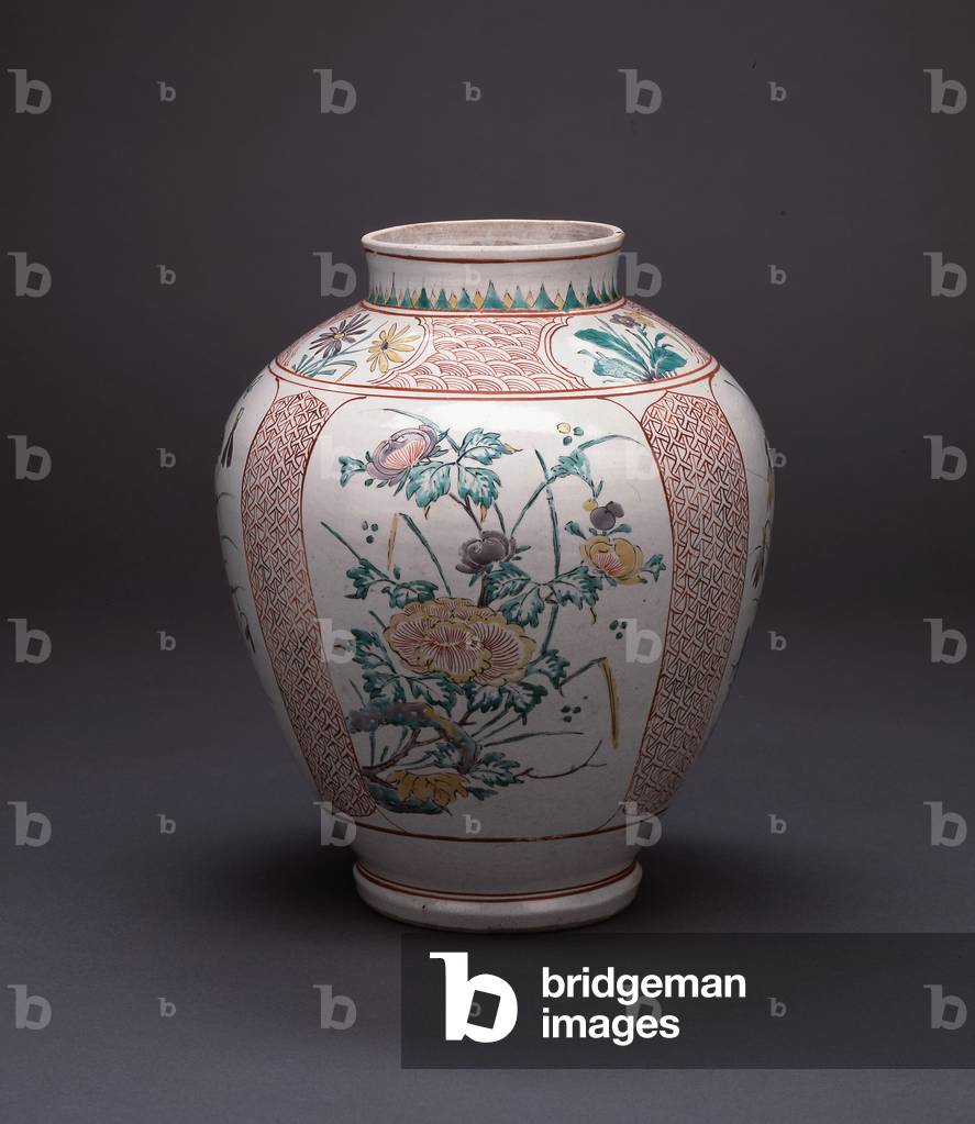 "Glas mit Design der blühenden Pflanzen" 1601 von Japanese School