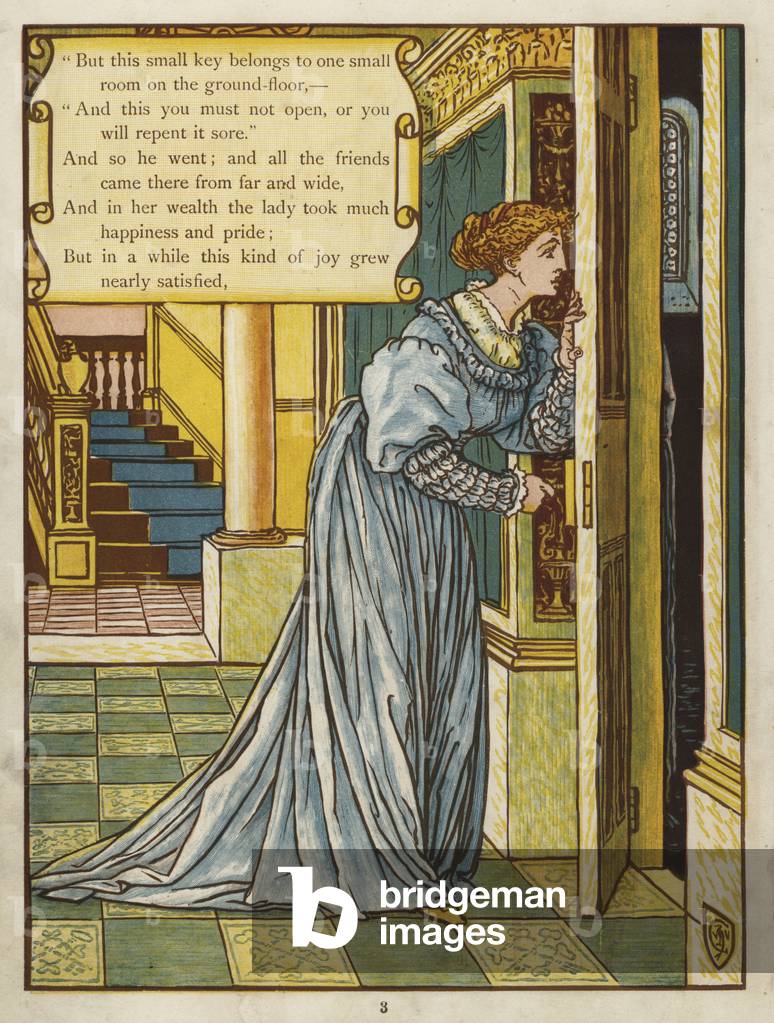 "Blaubart (Farbe Litho)" von Walter Crane