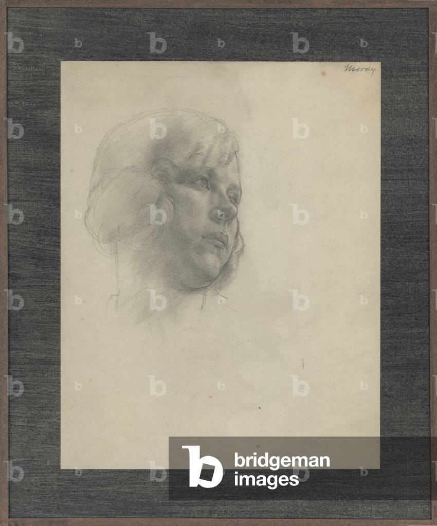 Image de Dessin représentant Portrait d'une jeune fille 1920 par Victor Hume Moody