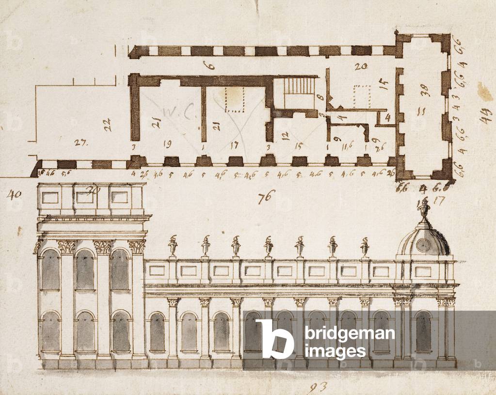 Castle Howard c.1699 by John Vanbrugh, b/w
