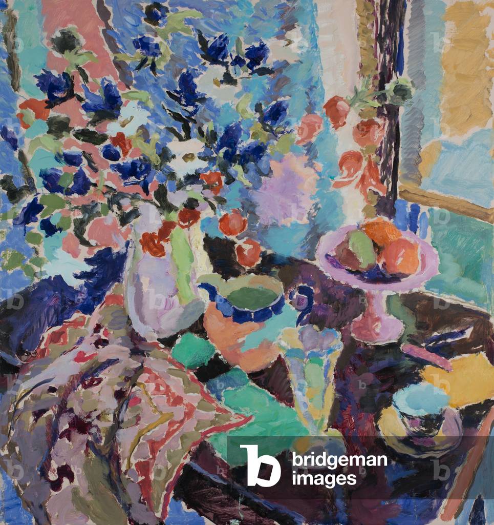 Nature morte en bleu, 2015 (huile sur toile)