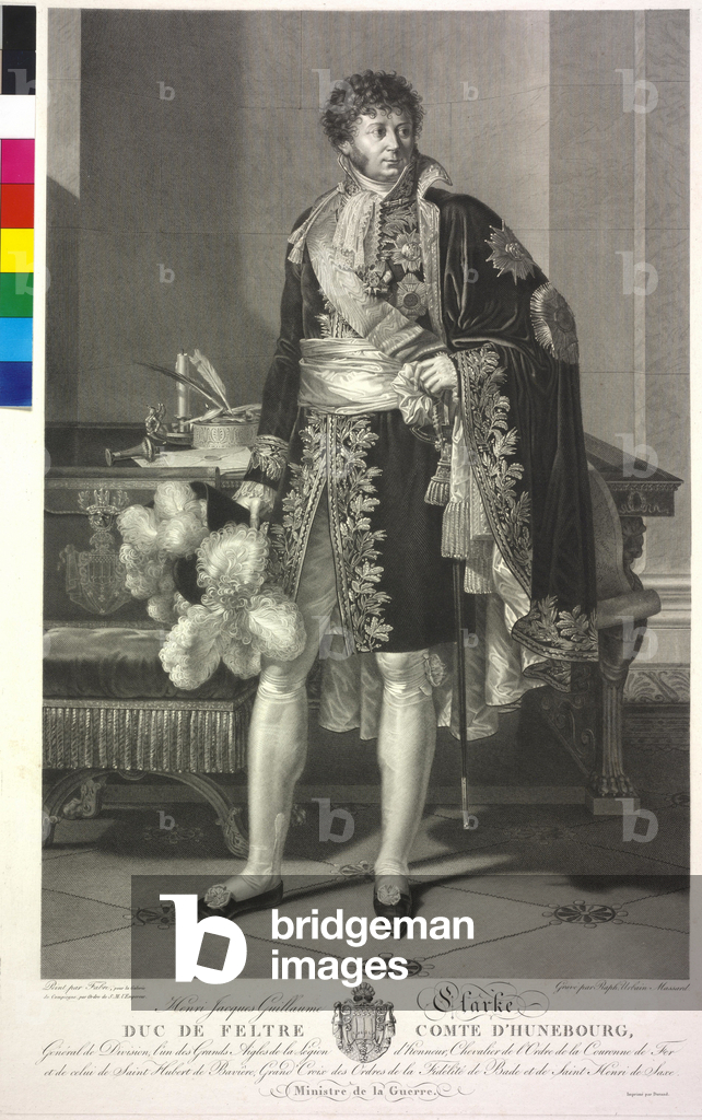 Bild von Gravur "Duc de Feltre Clarke (Radierung)" von Francois Xavier Fabre