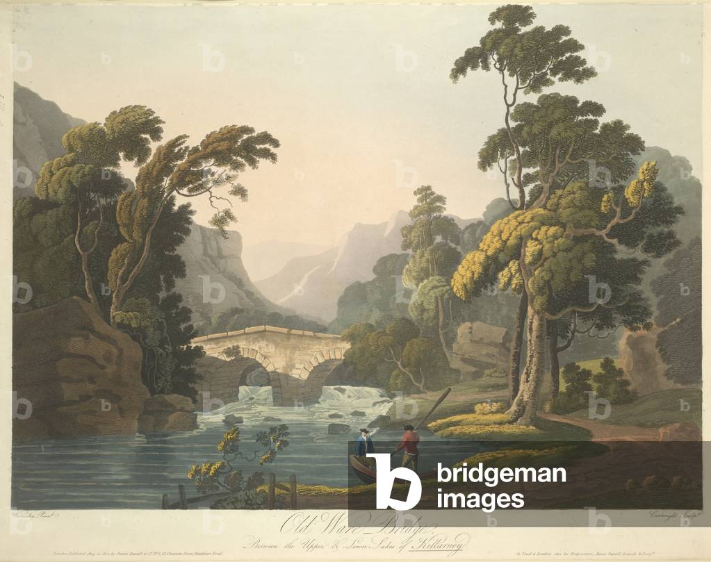 A view of Old Ware Bridge between the Upper and Lower Lakes of Killarney