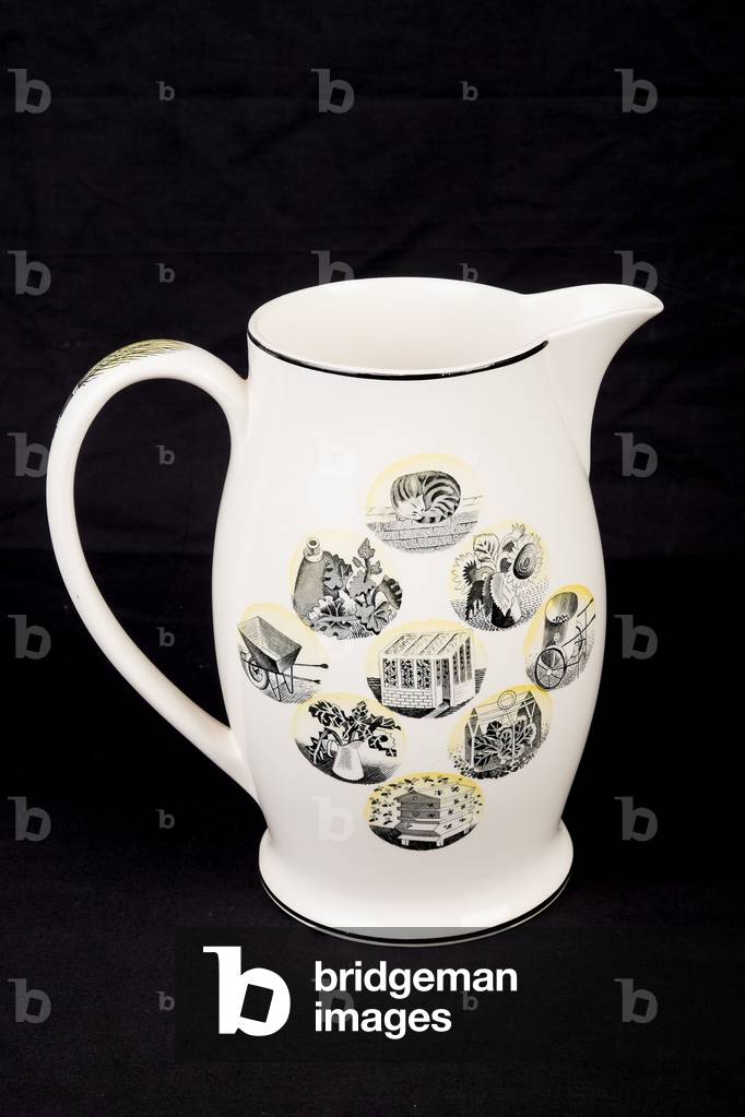 Jug from Garden Implements lemonade set (ceramic) by Eric Ravilious