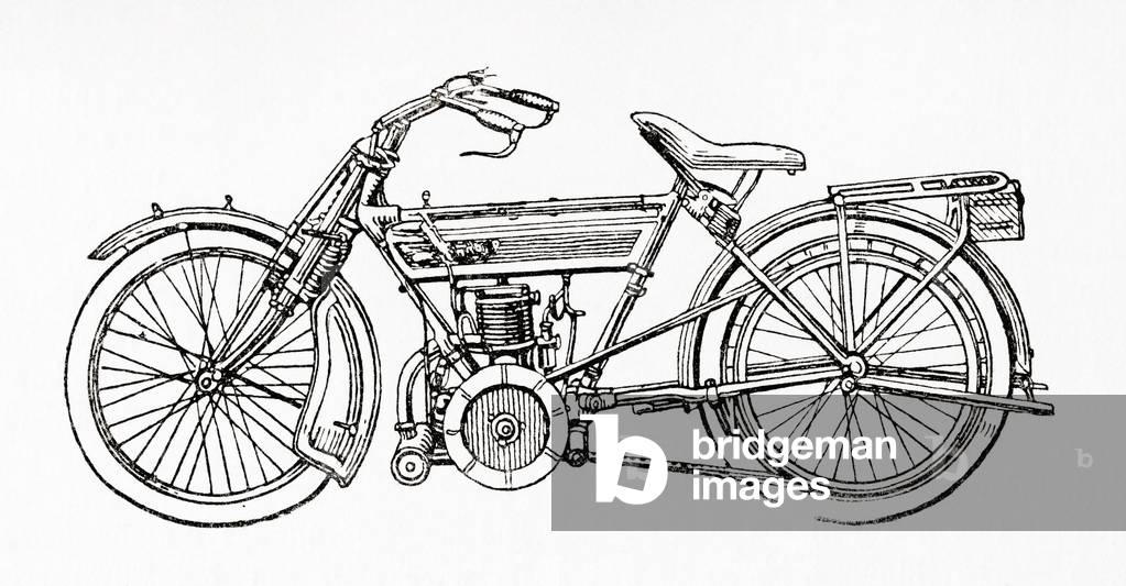"Ein Zündapp-Motorrad aus dem frühen 20. Jahrhundert" 1924