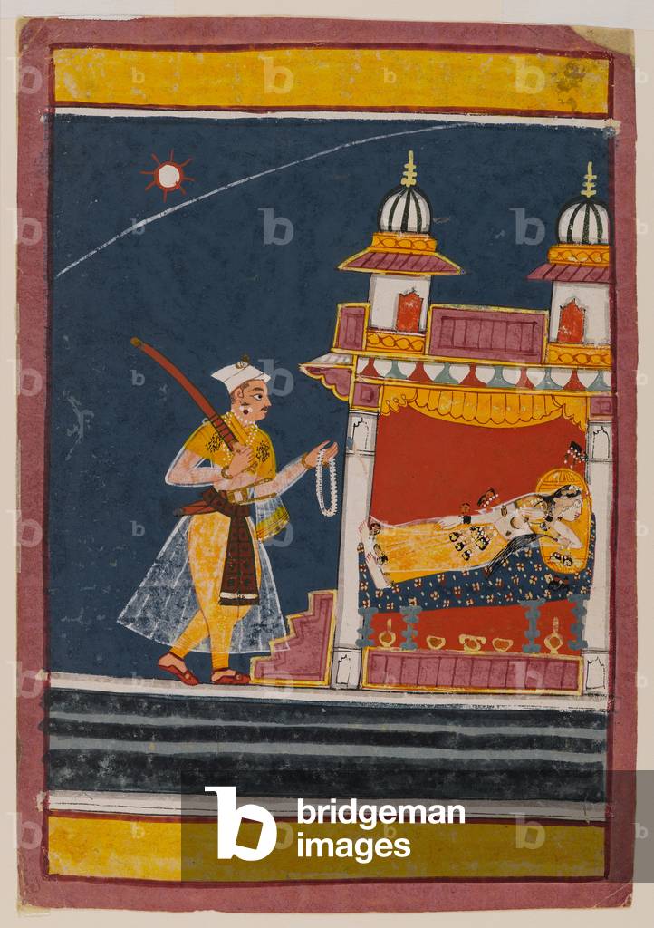 Lalita Ragini, c.1650 (w/c & gold auf Papier)