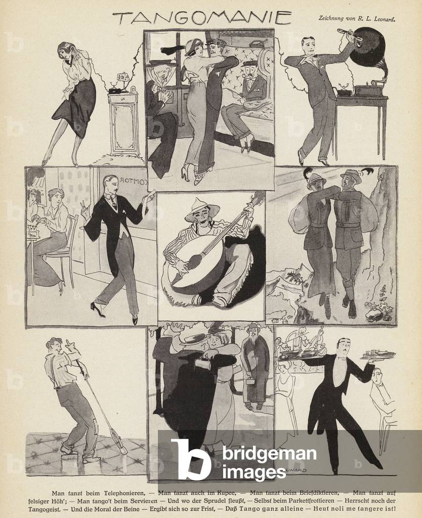 Image de Estampe représentant Tango mania (Litho) 1910 par R. L. Leonard