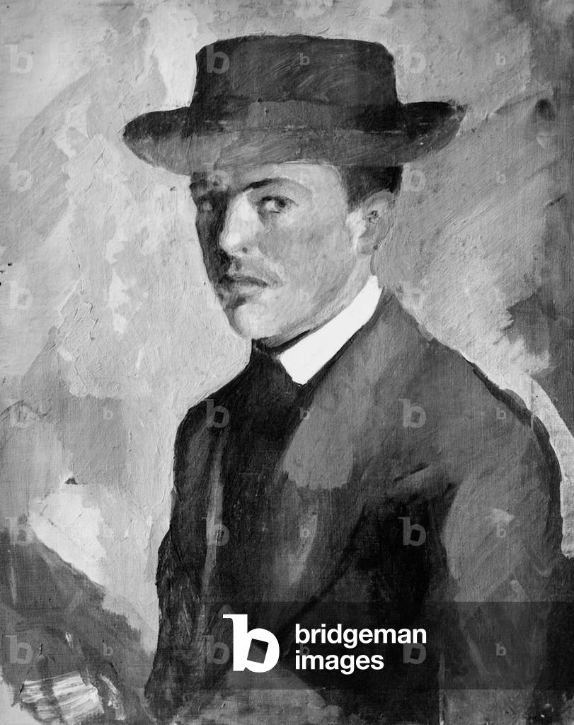 August Macke, 1909 (b/w photo)
