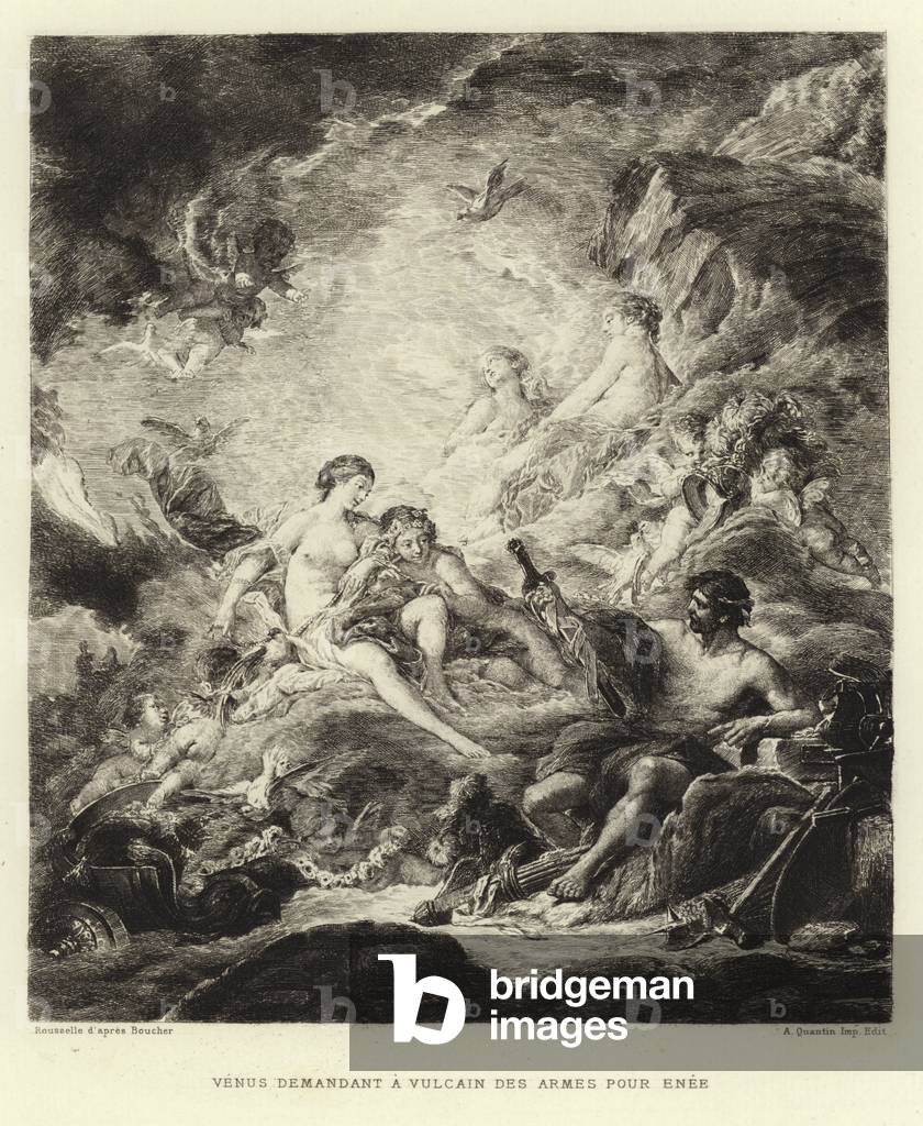 Venere Demandant a Vulcain des armes pour Enee (incisione)