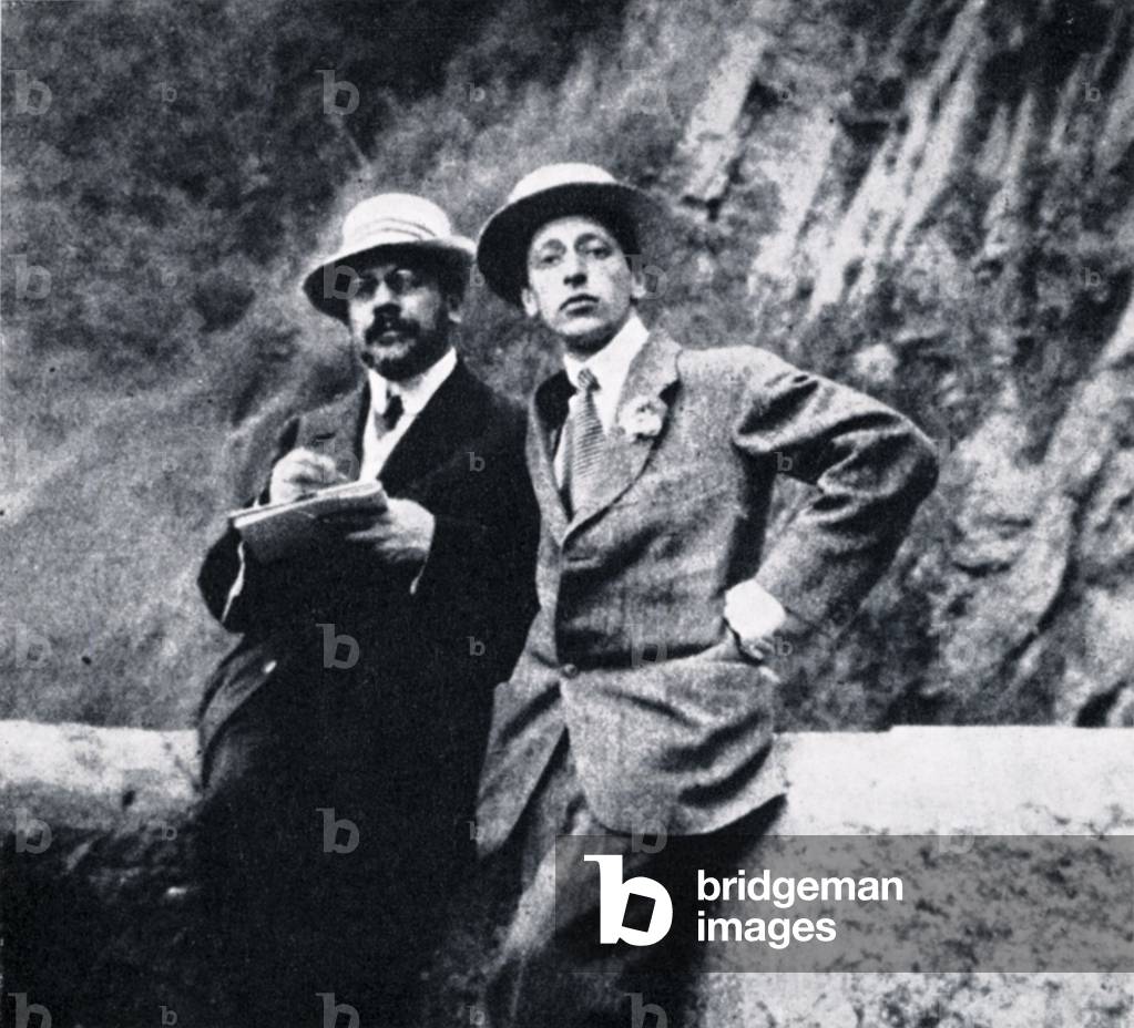 Immagine di Fotografia "Igor Stravinsky con Alexandre Benois" 1911 di Unknown photographer