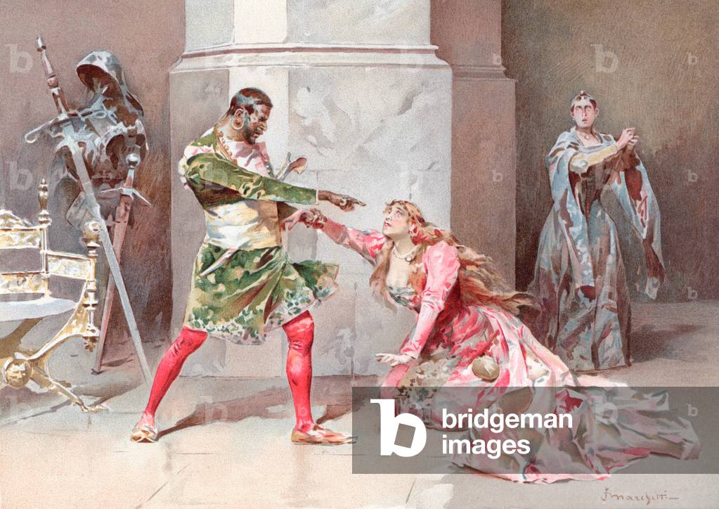 Illustration für Shakespeares Othello (Chromolitho)