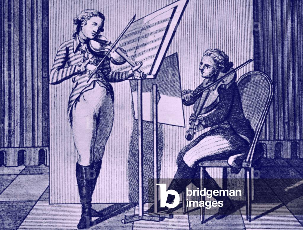 Image of Engraving depicting Violin & viola duet 1801